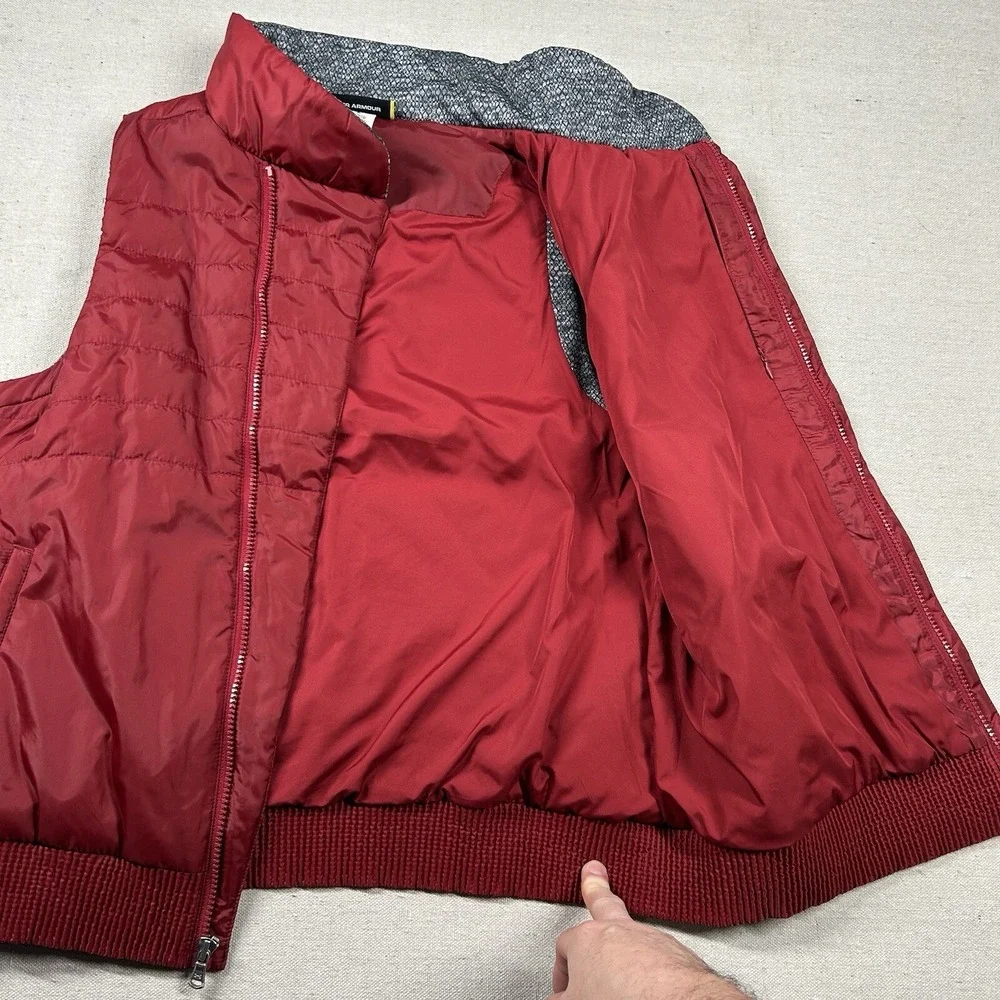 Under Armour Vest Womens L Storm Quilted Puffer Gilet Loose Full Zip Outdoor